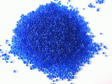 Blue silica gel spheres